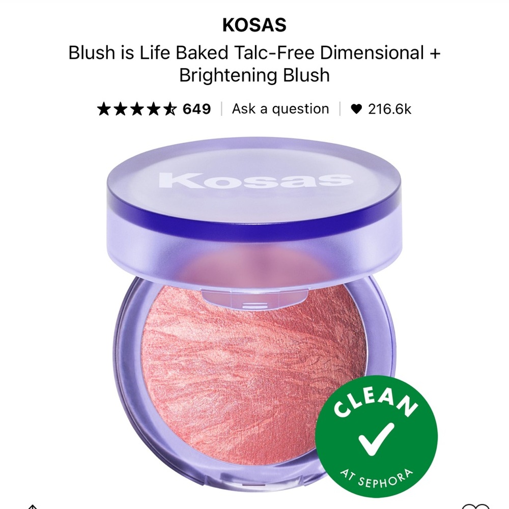 NWOT Kosas blush